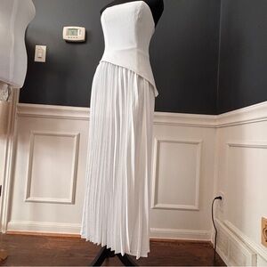 Commense White Strapless Maxi Dress